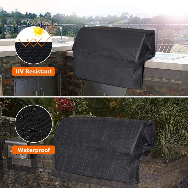 iCOVER 32 inch Built-in Grill Cover Heavy Duty Waterproof Barbeque Grills Covers with Air Vent-32''(W) Ã— 26''(D) Ã— 24''(H) - Image 5